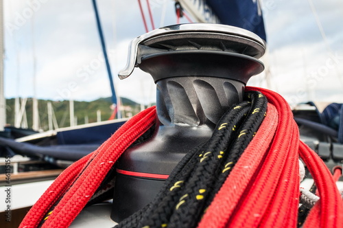 winch in sailboat
