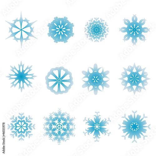 Set of snowflakes