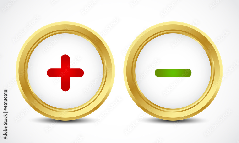 Obraz premium plus minus buttons