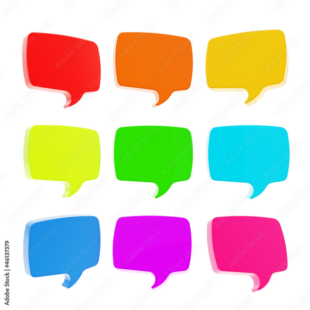 3d text speech bubble emblems isolated 3d text speech bubble emblems isolated