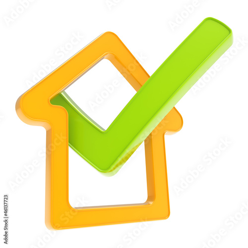 Checked house emblem with y...