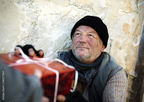 Christmas gift for homeless man
