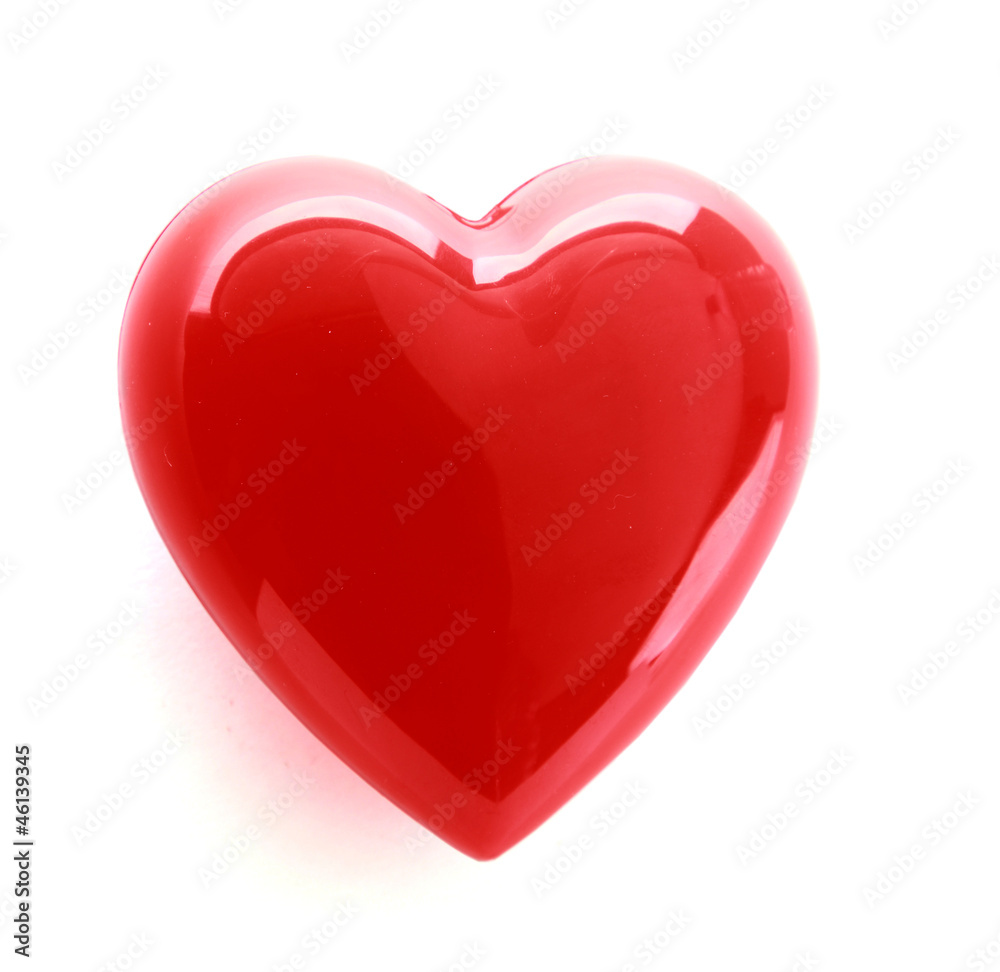 A red heart isolated on white background