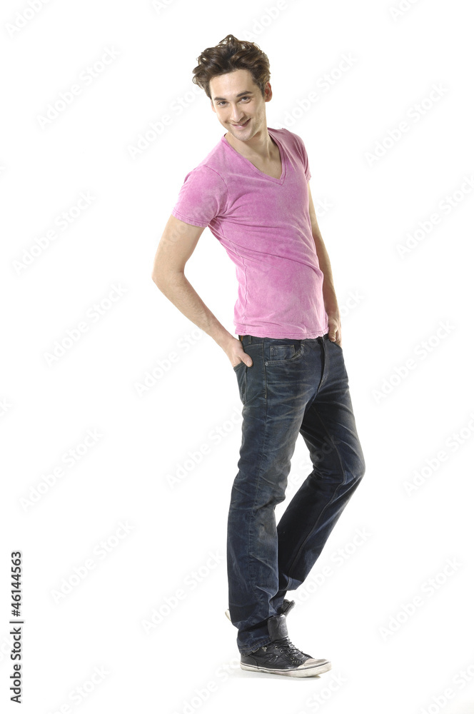 Young healthy handsome smiling man in casual clothes Young healthy handsome smiling man in casual clothes