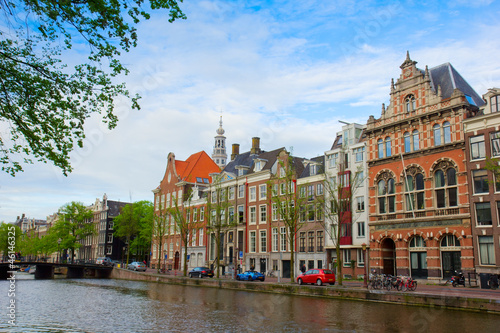 old houses of Amsterdam, Netherlands