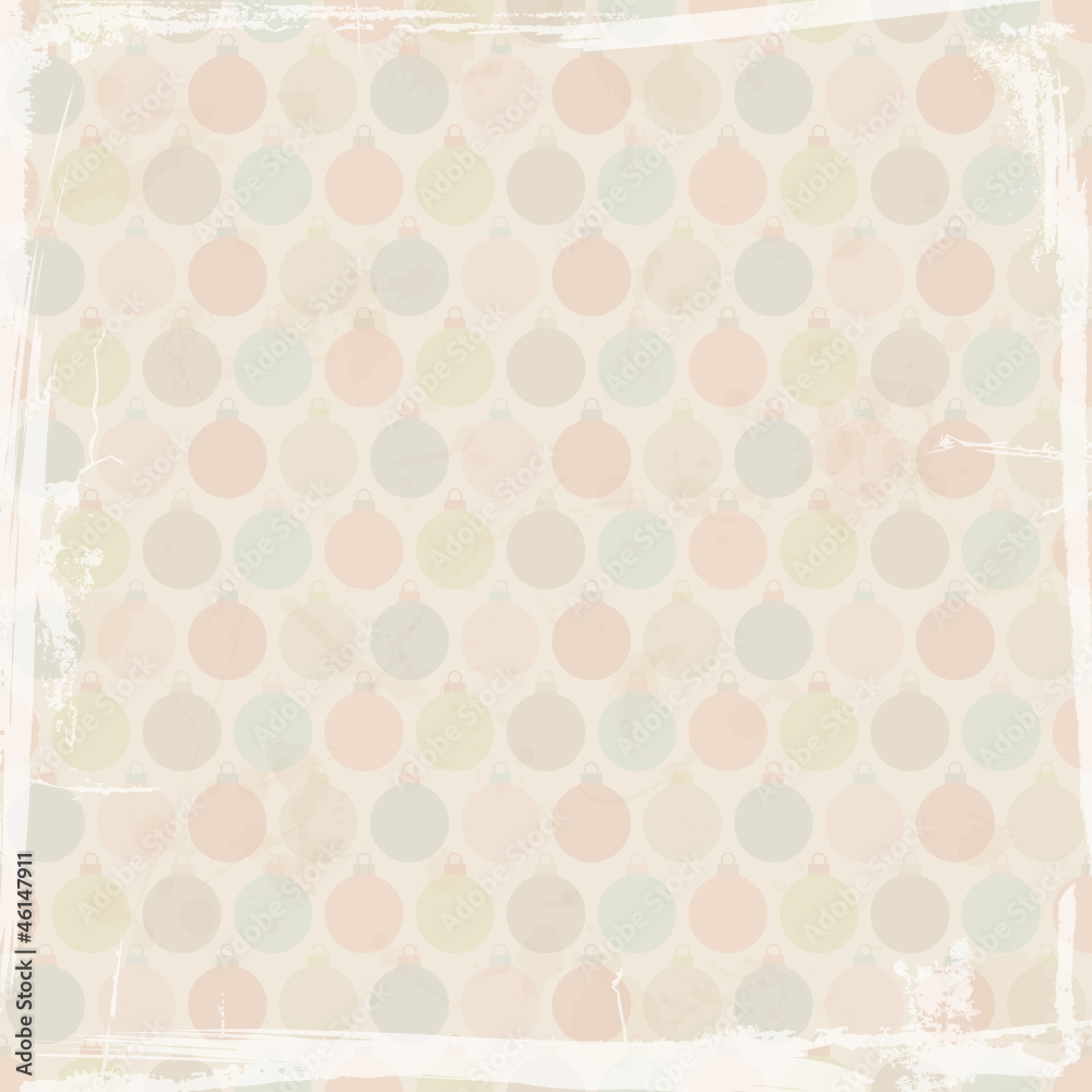 Retro Christmas Background Balls Beige Retro Christmas Background Balls Beige