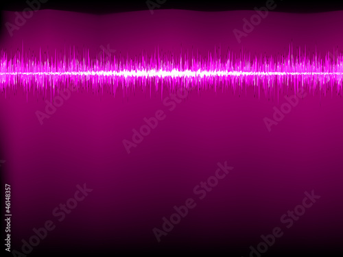 Sound waves oscillating on white background. EPS 8