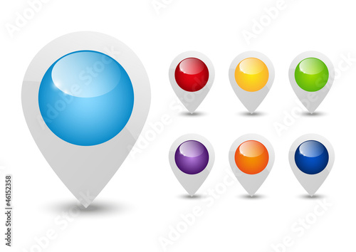 Free Download Set of map pointers - GFXLoad