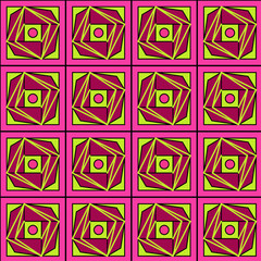 Fototapete Psychedelisch Geometrisches Muster in kräftigen Farben  © ale_comaniciu