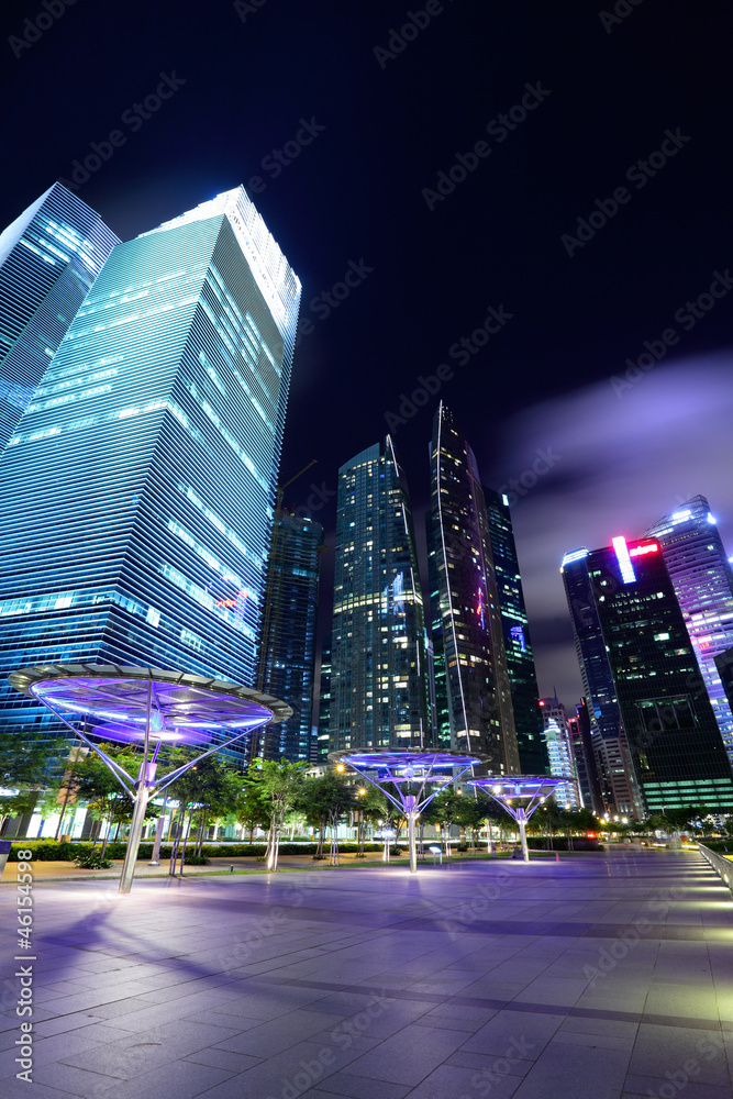 Obraz premium Singapore City at dusk