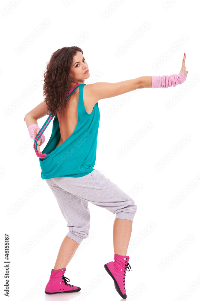 woman dancer with hand stretched woman dancer with hand stretched