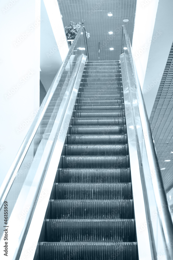 Empty escalator stairs Empty escalator stairs