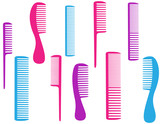 barbershop set of colorful comb for body care