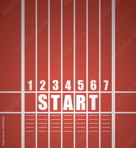 Start track. Sport background.