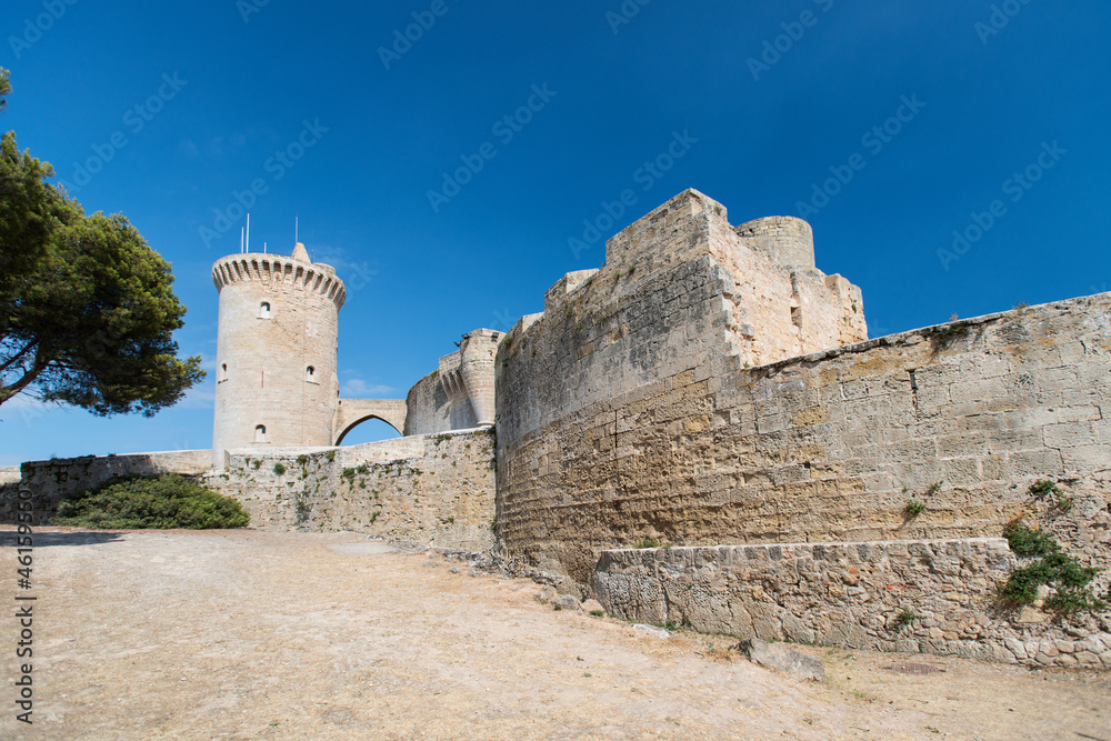 Bellver Castle Castillo tower in Majorca at Palma de Mallorca