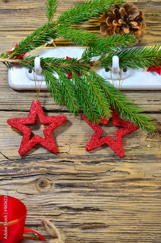 Weihnachten Holz Herz Stern