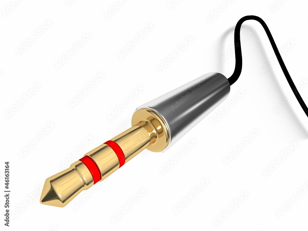 Klinkelkabel Chrom Gold 3d