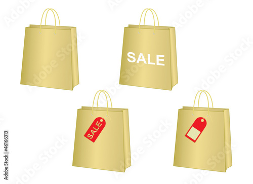 set of shopping bags vector illustration