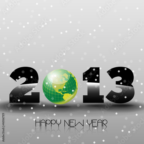 Happy New Year 2013 with Green World