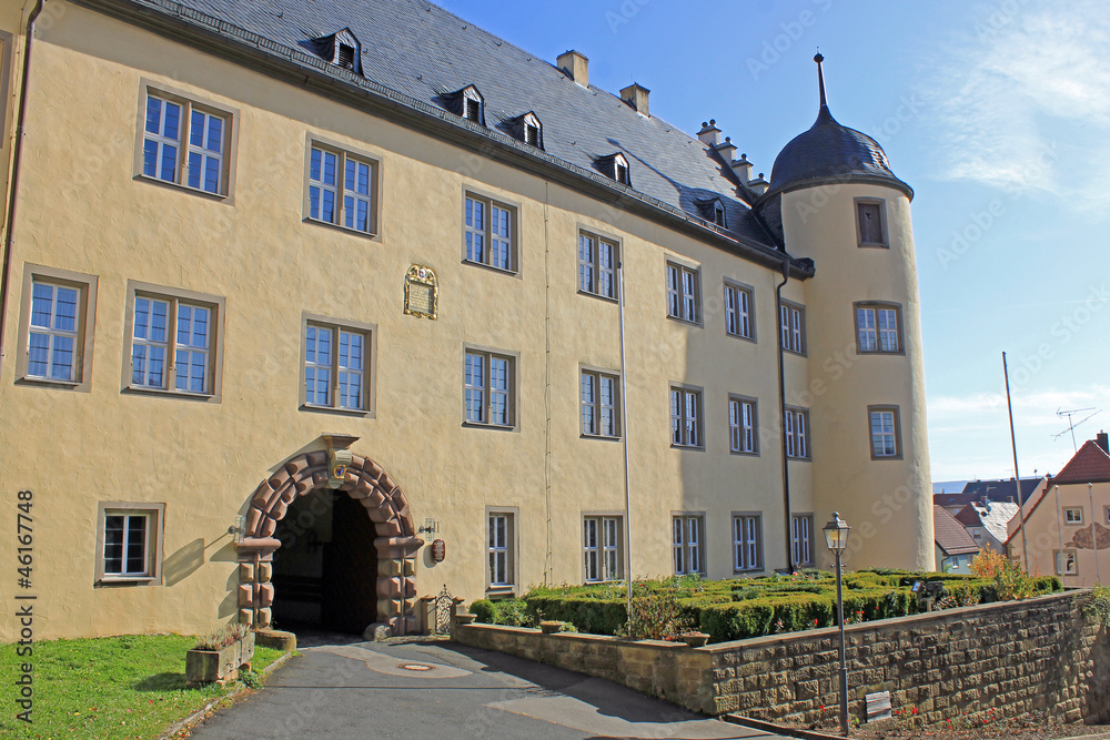 Renaissanceschloss Oberschwarzach (Franken, Bayern) - obrazy, fototapety, plakaty 
