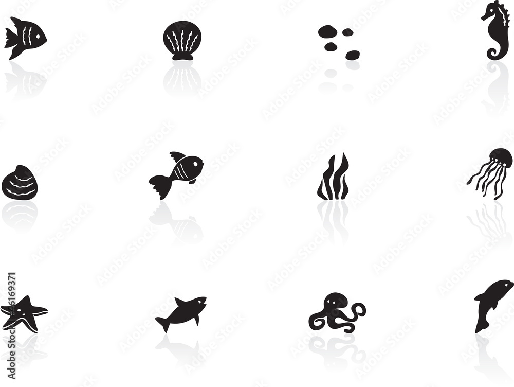 Ocean life icons