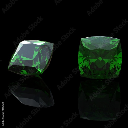 emerald. Collections of jewelry gems