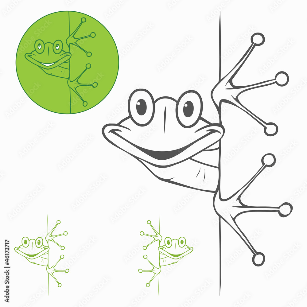 Obraz premium Isolated frog label