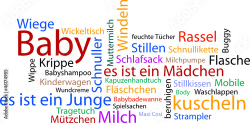 Baby tag cloud