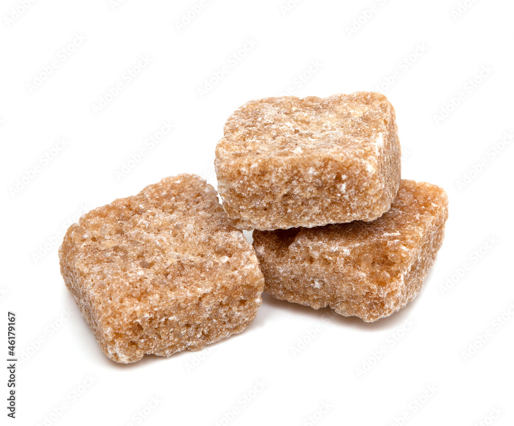 cane sugar cubes isolated on a white background cane sugar cubes isolated on a white background