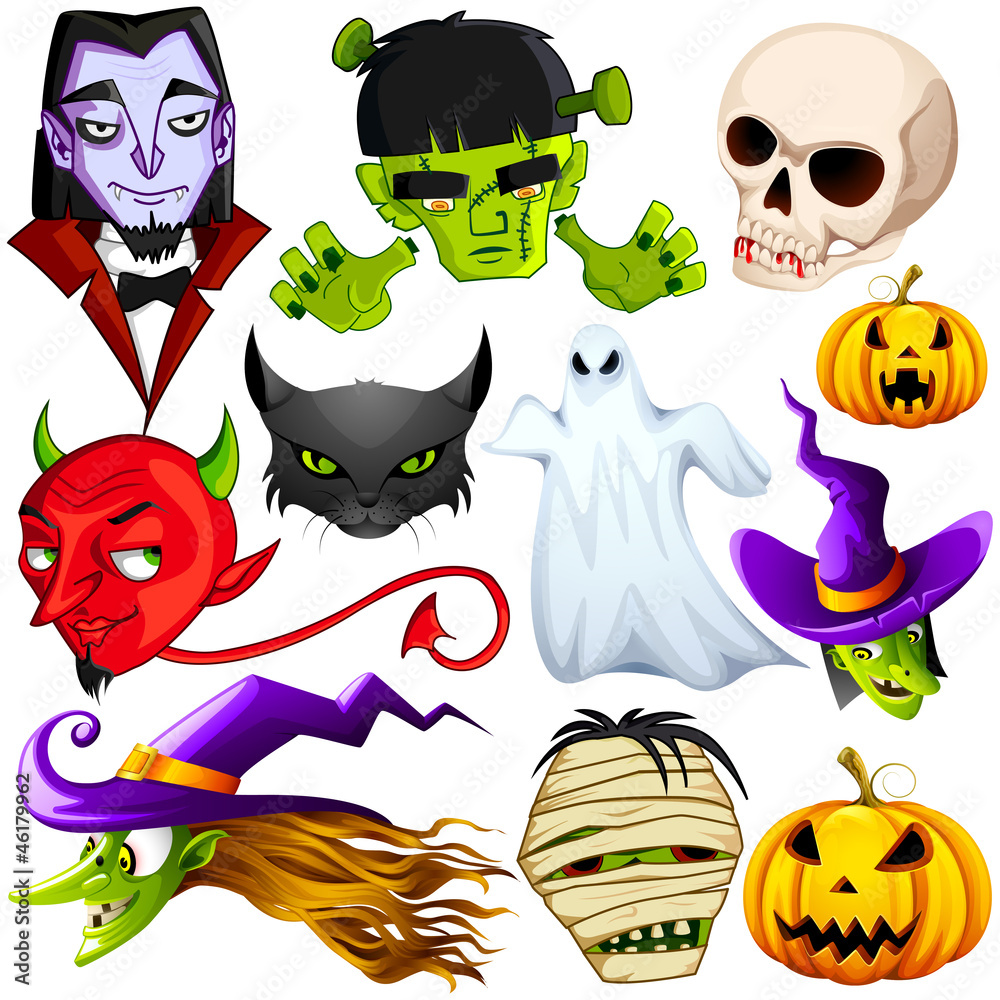 vector illustrations of collection of halloween character vector illustrations of collection of halloween character