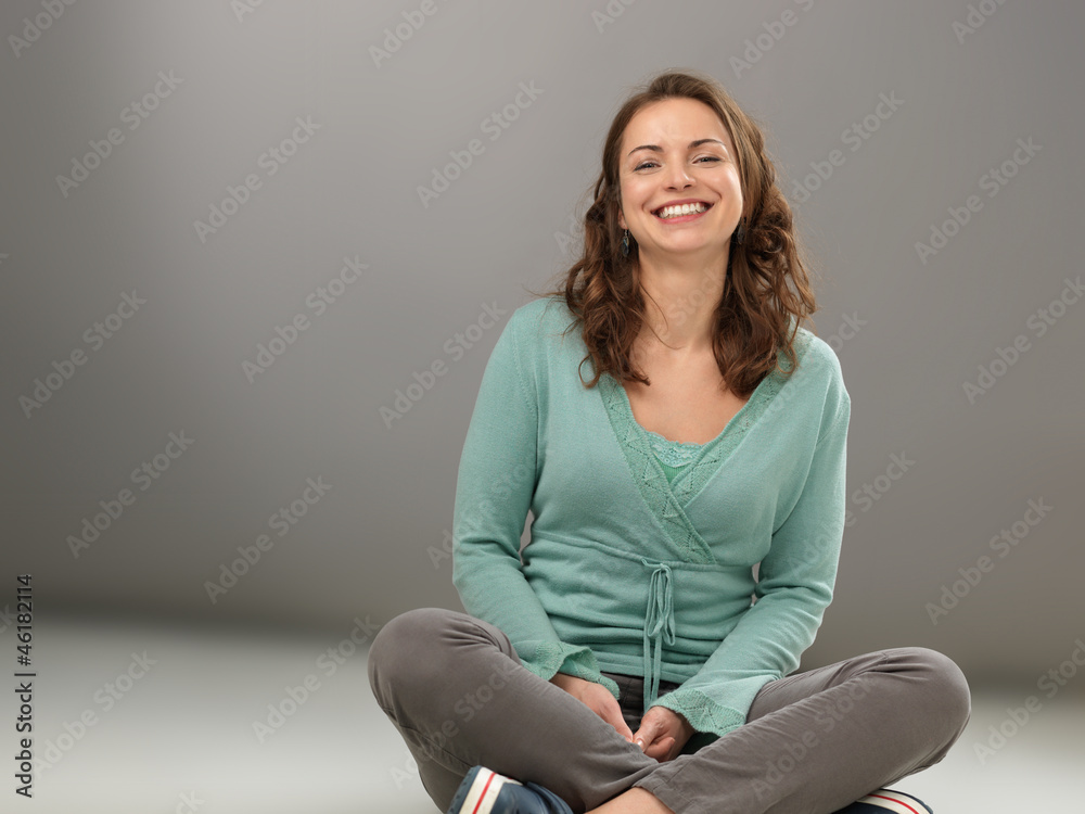 studio portrait of beautiful, young woman studio portrait of beautiful, young woman