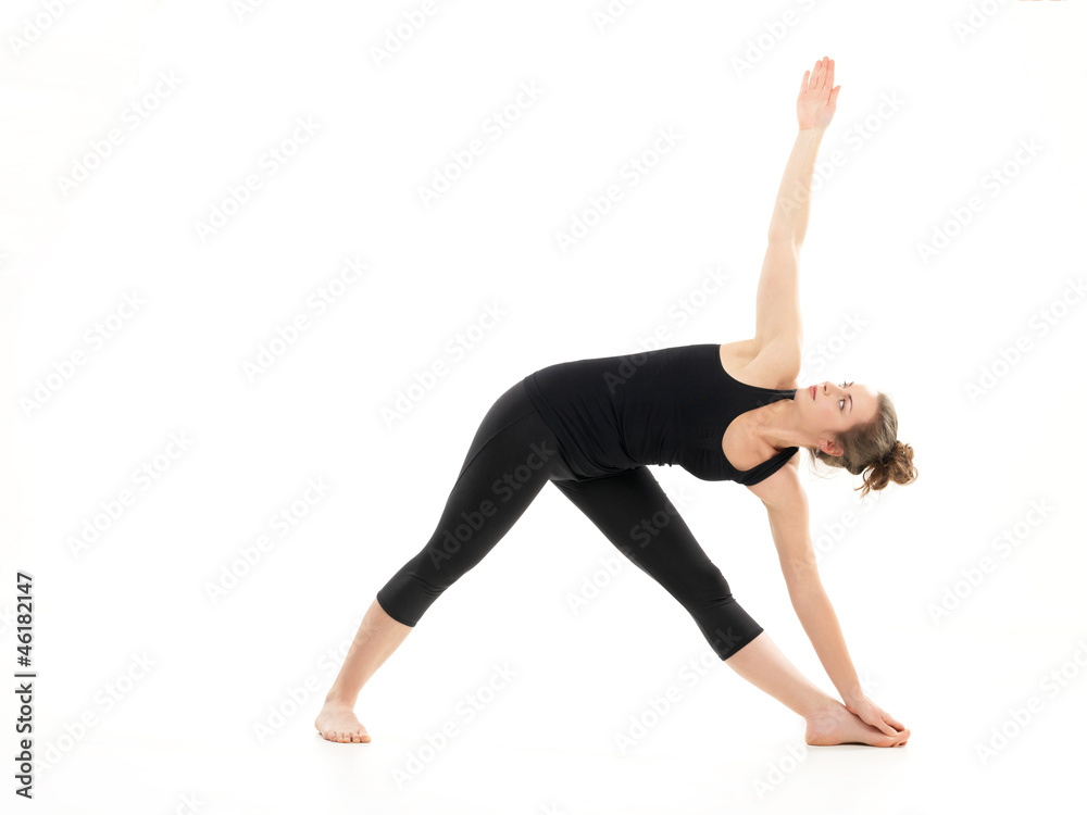 Obraz premium stretching and strength yoga pose