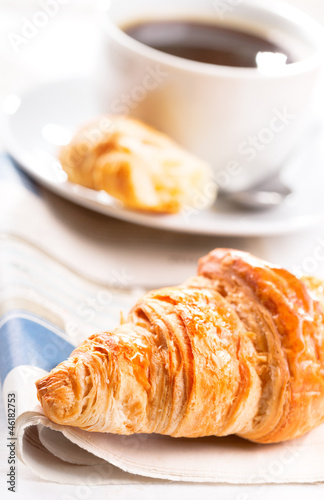 breakfast with croissant
