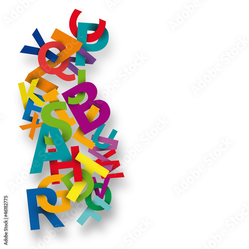 Abstract Colour Alphabet on white background # Vector