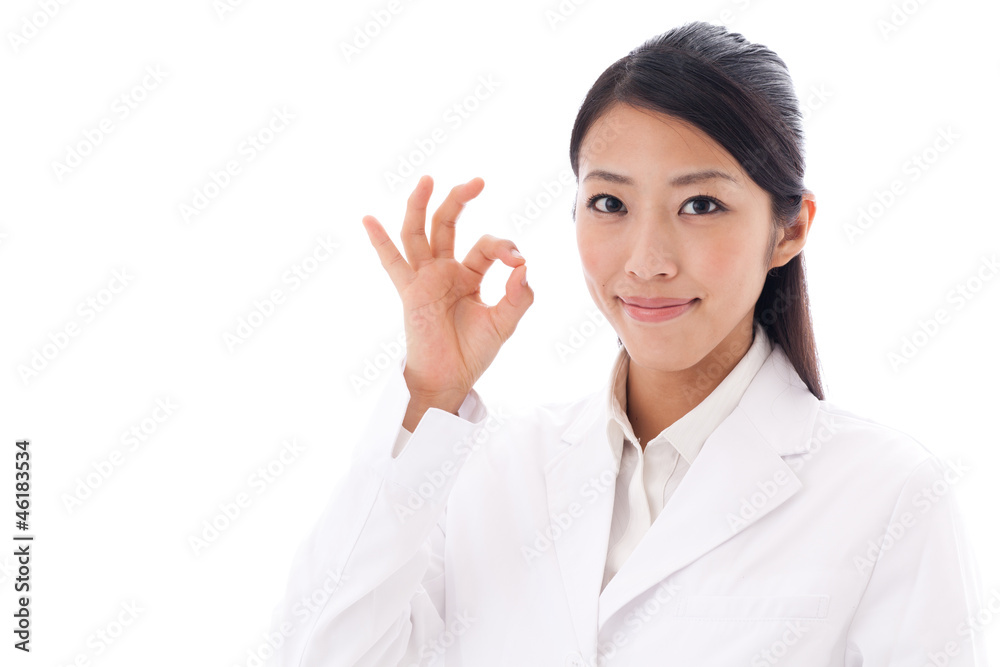 a young asian doctor on white background a young asian doctor on white background