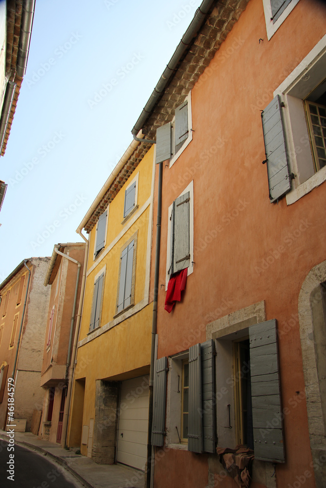 Colored houses in the Provence