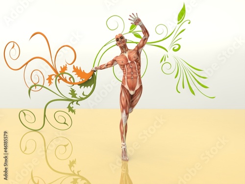 Anatomía Hombre con Flores photo