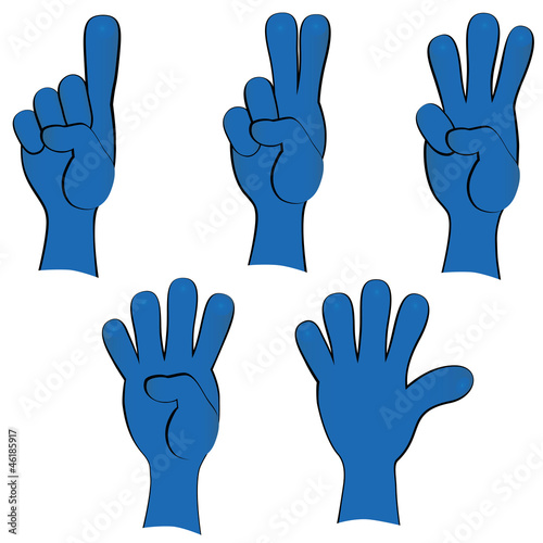 People hand collection