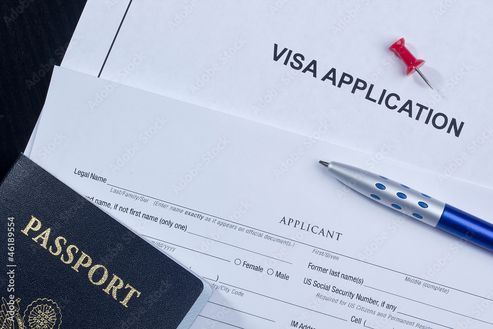 Fototapeta premium Visa Application