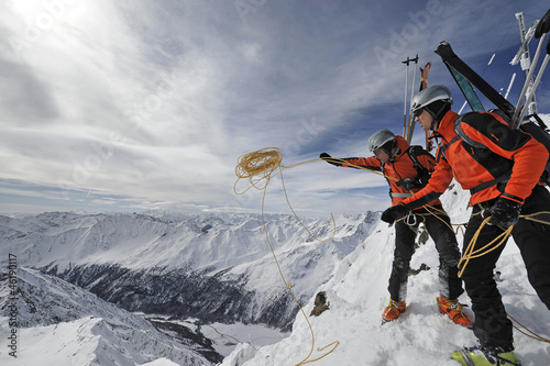 Extremsport im Winter am Berg