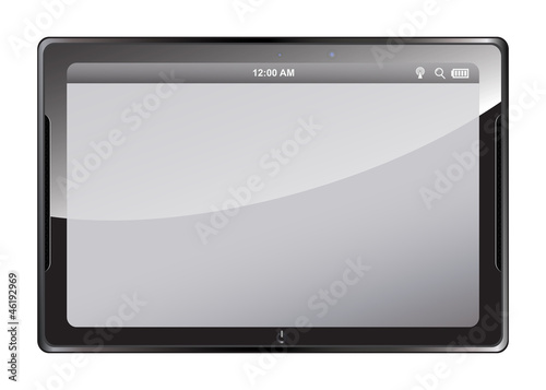 Tablet PC on white background