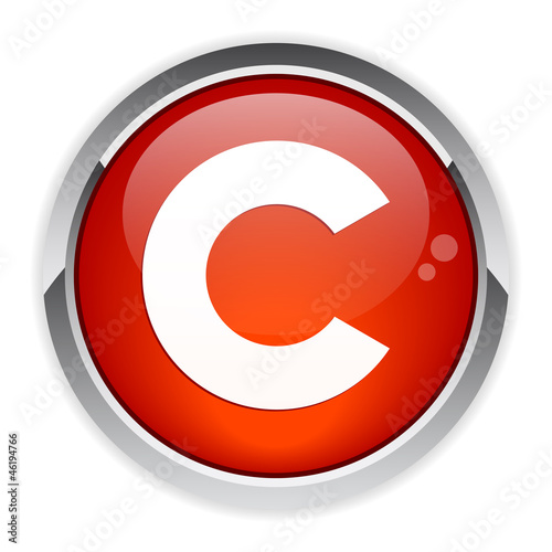 bouton internet copyright red