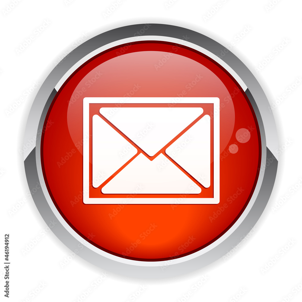 bouton internet e-mail icon red bouton internet e-mail icon red