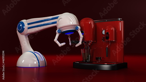 Fototapeta Naklejka Na Ścianę i Meble -  Macchina da caffè con robot