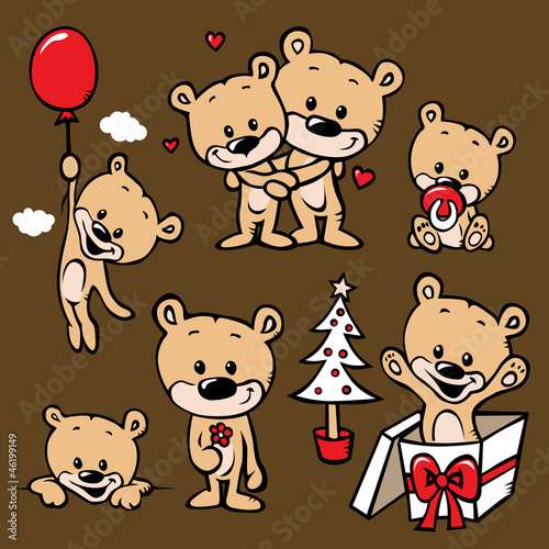 cute bear family cartoon