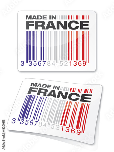 étiquette - code barre " made in france "