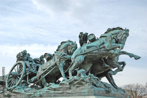 Ulysses S Grant Memorial at the foot of Capitol Hill and First S