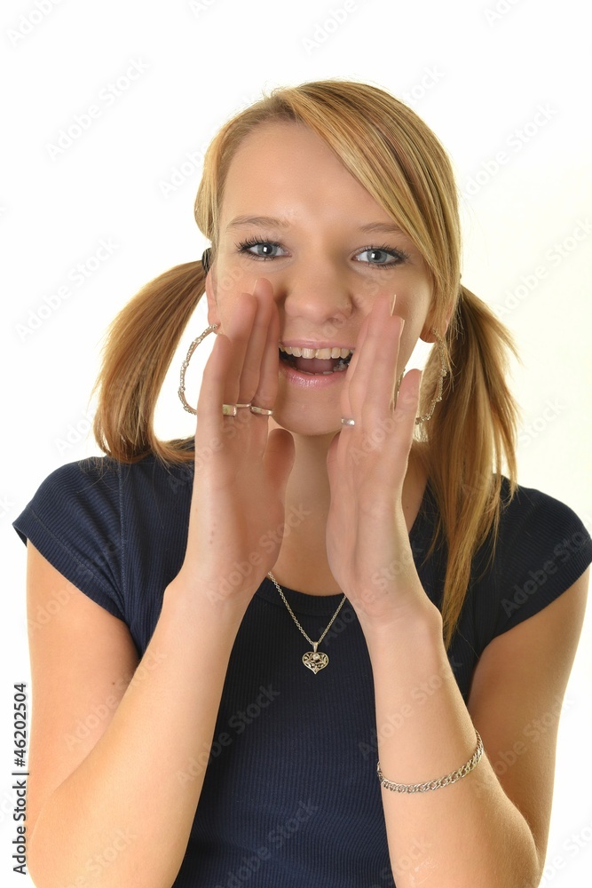smiling girl isolated on white background smiling girl isolated on white background