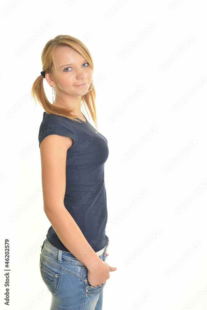 smiling girl isolated on white background smiling girl isolated on white background