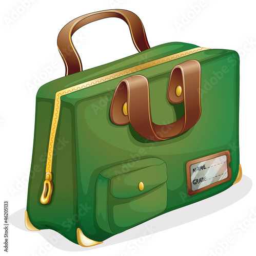 a green bag